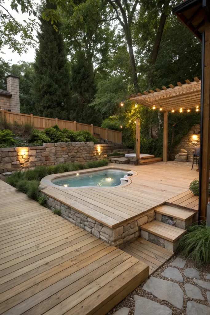 15+ Inspiring Spa Pool Landscaping Ideas for a Serene Backyard Retreat 4 ta 3