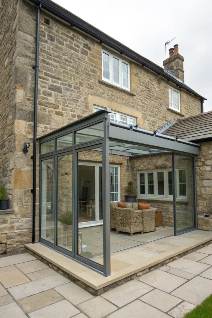 15 Modern Glass Extensions That Transform Traditional Stone Homes 6 ta 5 1
