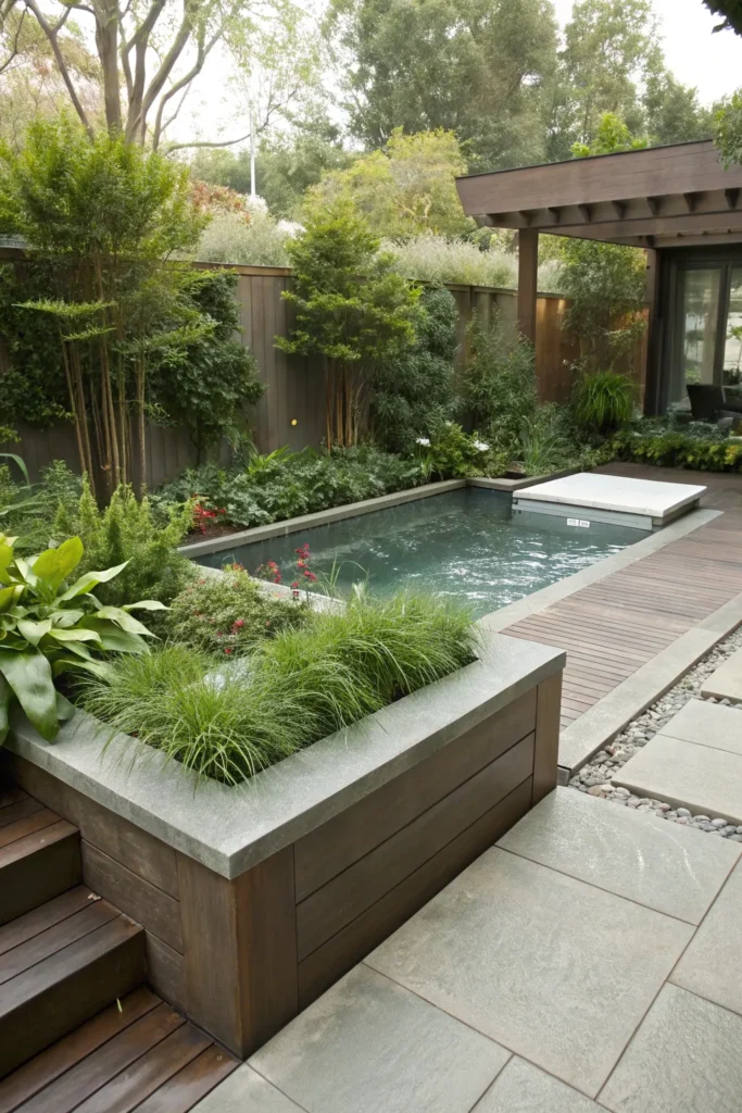 15+ Inspiring Spa Pool Landscaping Ideas for a Serene Backyard Retreat 6 ta 5