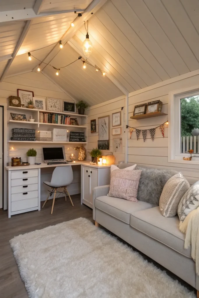 15 Small She Shed Interiors Unleashing Cozy Creativity 11 wc 10