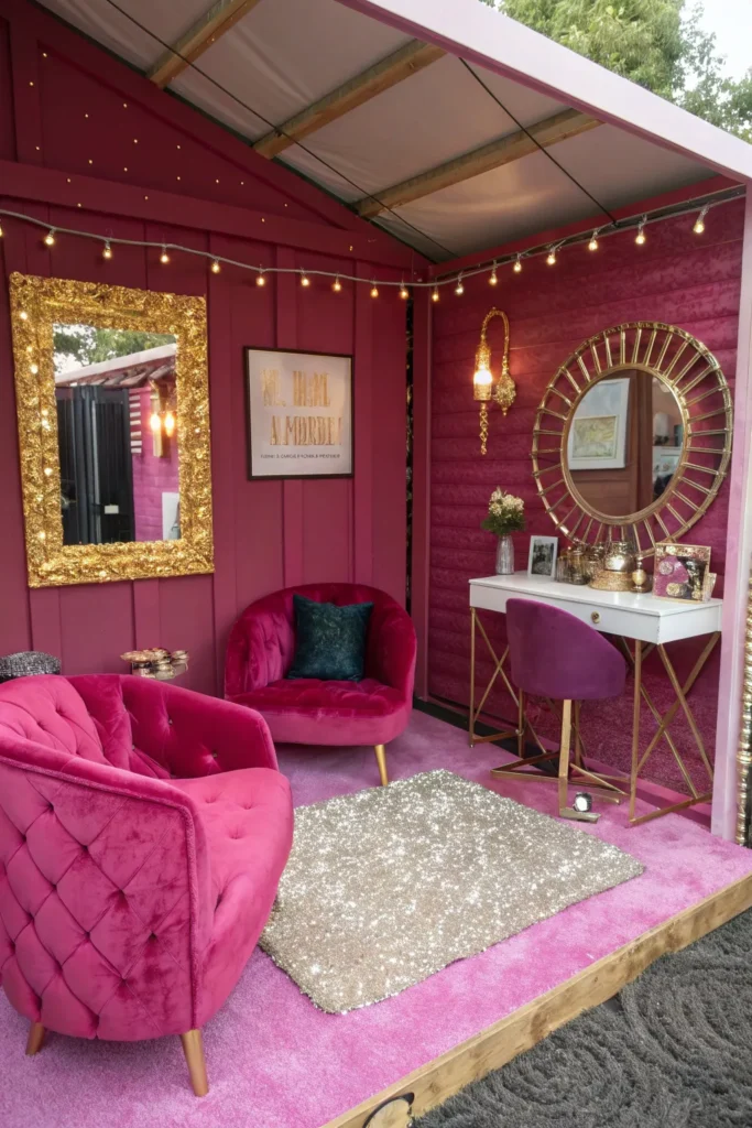 15 Small She Shed Interiors Unleashing Cozy Creativity 15 wc 14