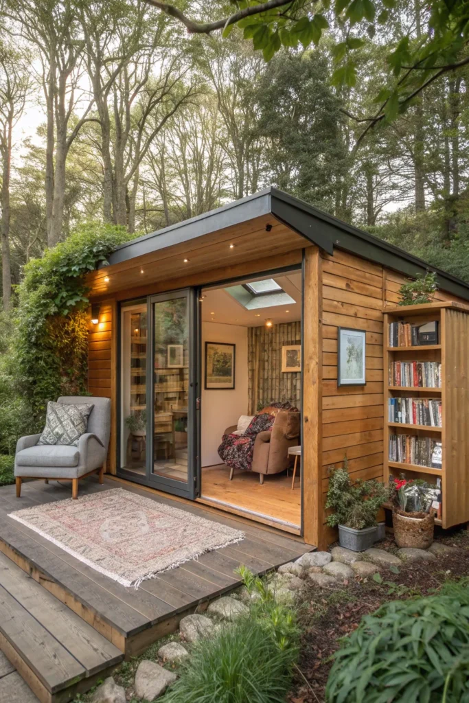 15 Small She Shed Interiors Unleashing Cozy Creativity 16 wc 15