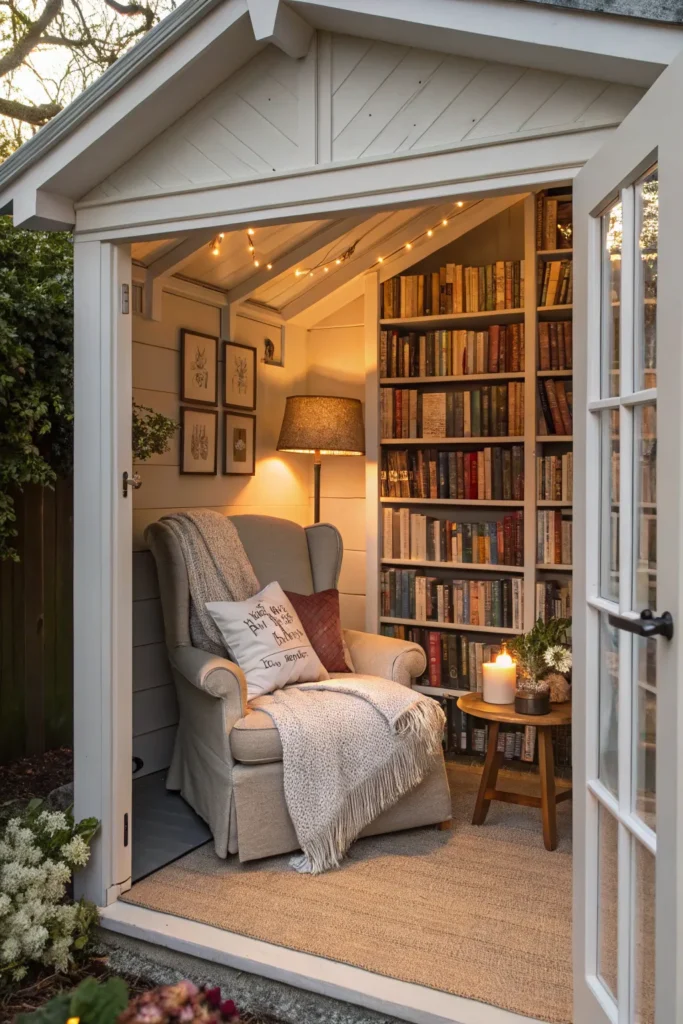 15 Small She Shed Interiors Unleashing Cozy Creativity 8 wc 7