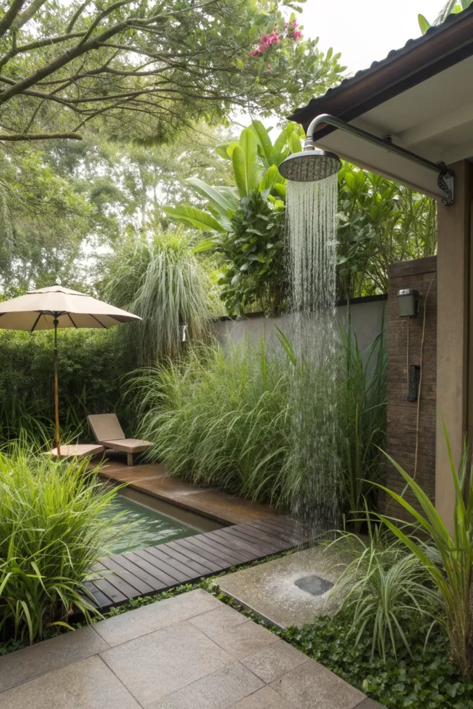 16 Refreshing Backyard Outdoor Shower Ideas for a Relaxing Open-Air Escape 2 ya 1