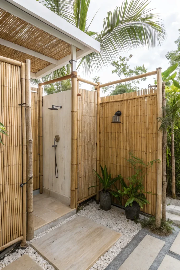 16 Refreshing Backyard Outdoor Shower Ideas for a Relaxing Open-Air Escape 11 ya 10