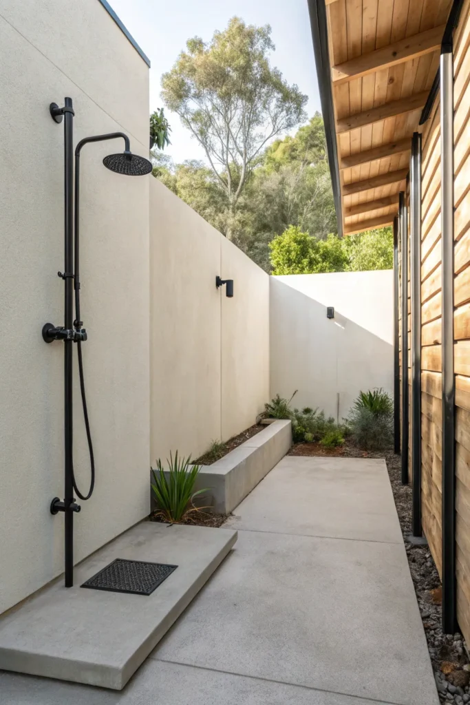 16 Refreshing Backyard Outdoor Shower Ideas for a Relaxing Open-Air Escape 5 ya 4