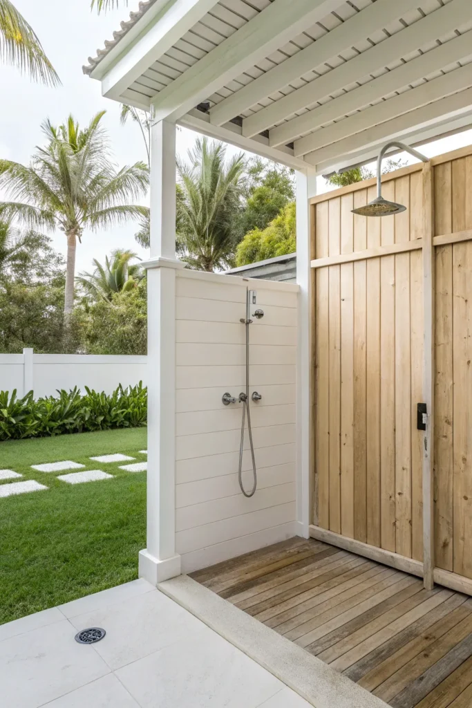16 Refreshing Backyard Outdoor Shower Ideas for a Relaxing Open-Air Escape 7 ya 6