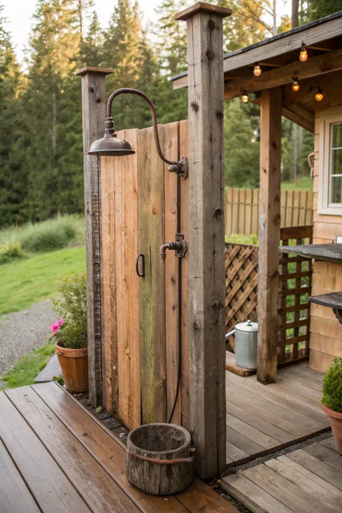 16 Refreshing Backyard Outdoor Shower Ideas for a Relaxing Open-Air Escape 9 ya 8
