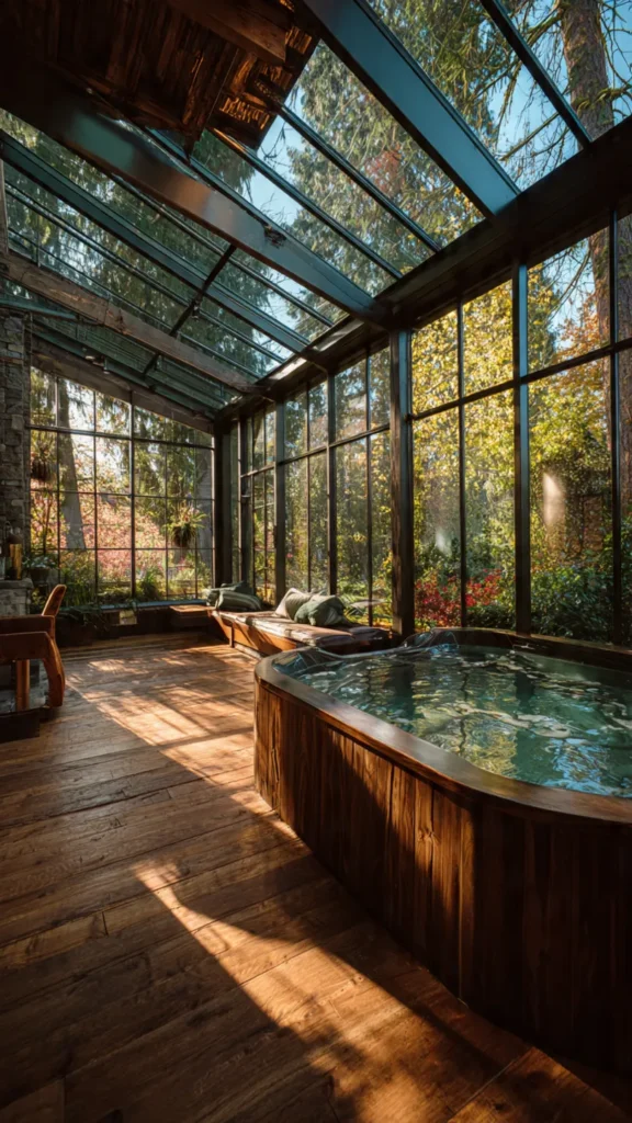 14 Greenhouse Hot Tub Ideas for a Year-Round Spa Escape 2 za1