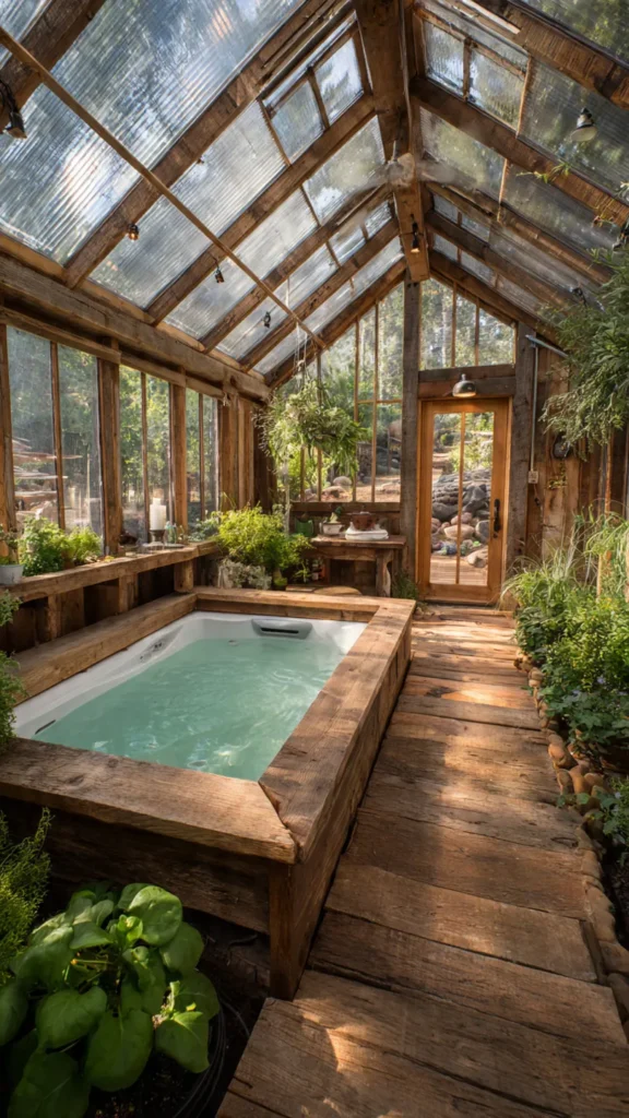 14 Greenhouse Hot Tub Ideas for a Year-Round Spa Escape 14 za13