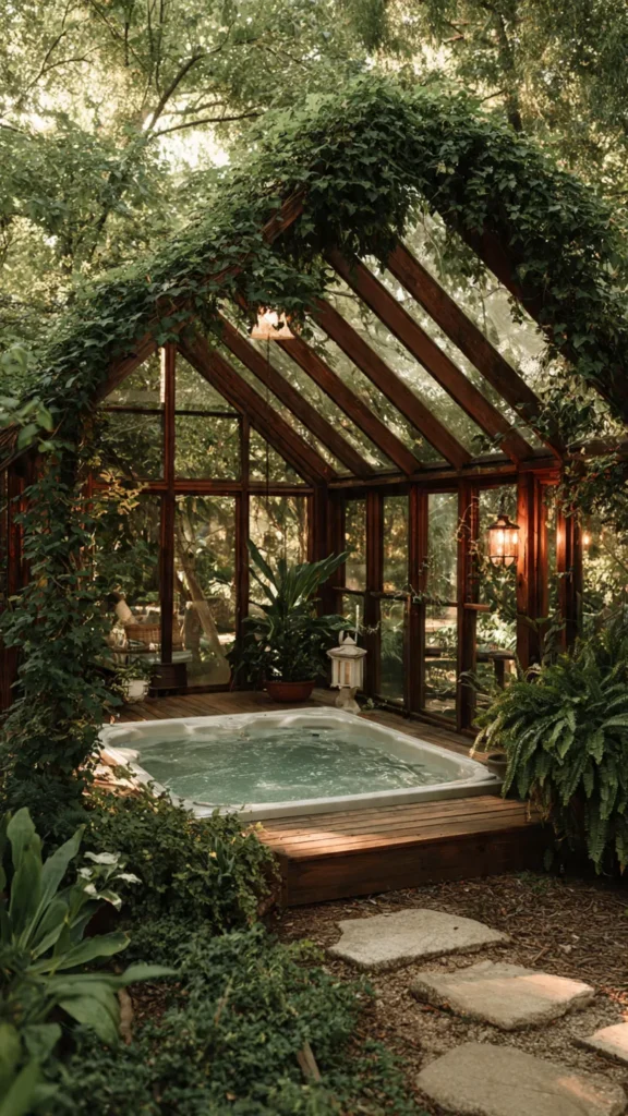 14 Greenhouse Hot Tub Ideas for a Year-Round Spa Escape 3 za2