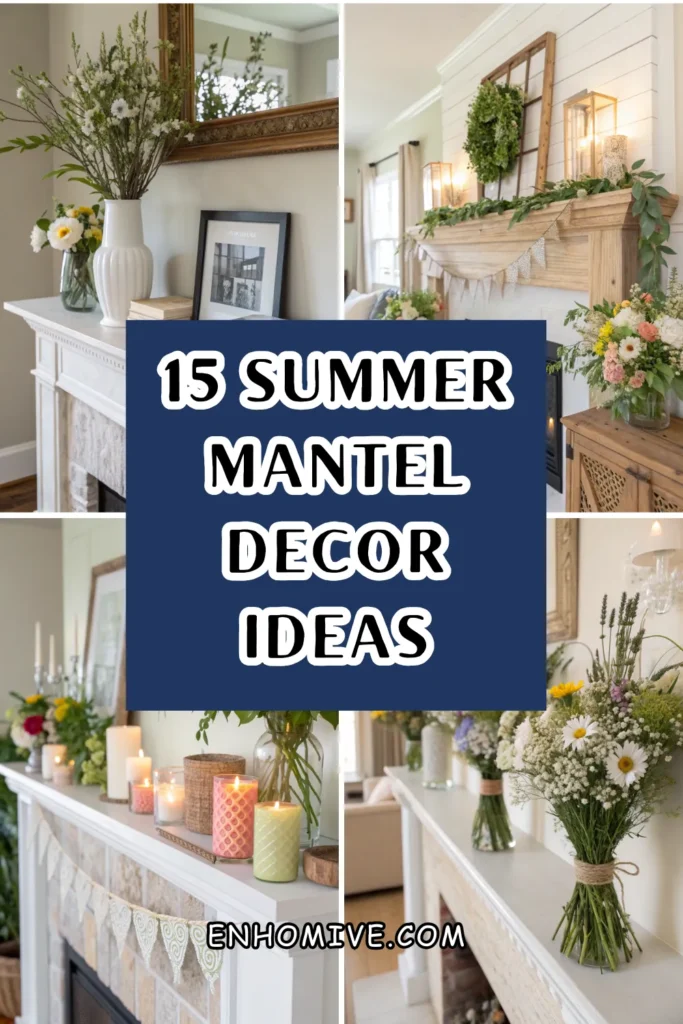 15 Summer Mantel Decor Ideas to Brighten Your Home 1 How 3 2