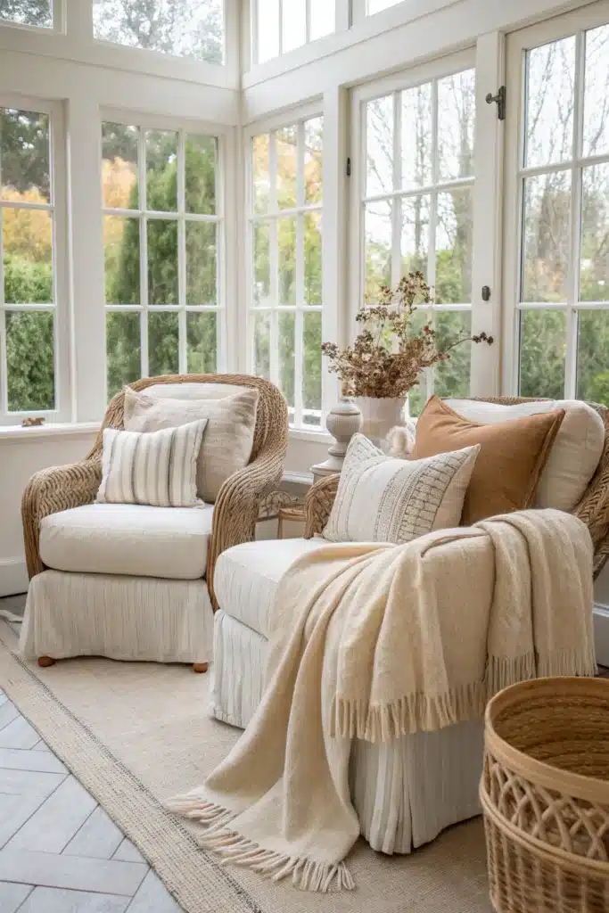 15 Sunroom Decor Ideas to Create a Bright, Relaxing Retreat 9 cp8