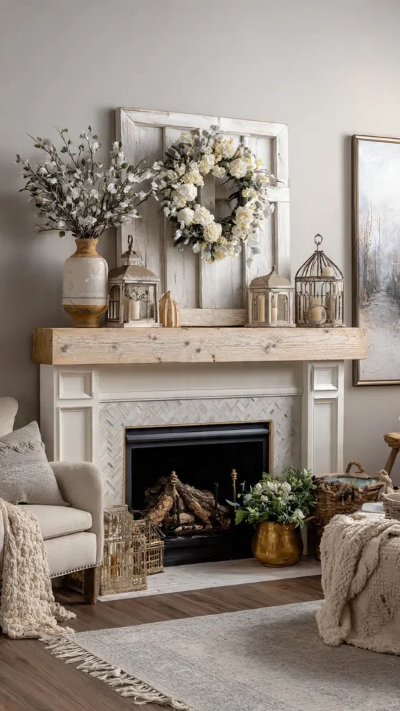 15 Holiday Mantel Decor Ideas for Festive Styling 14 gv13