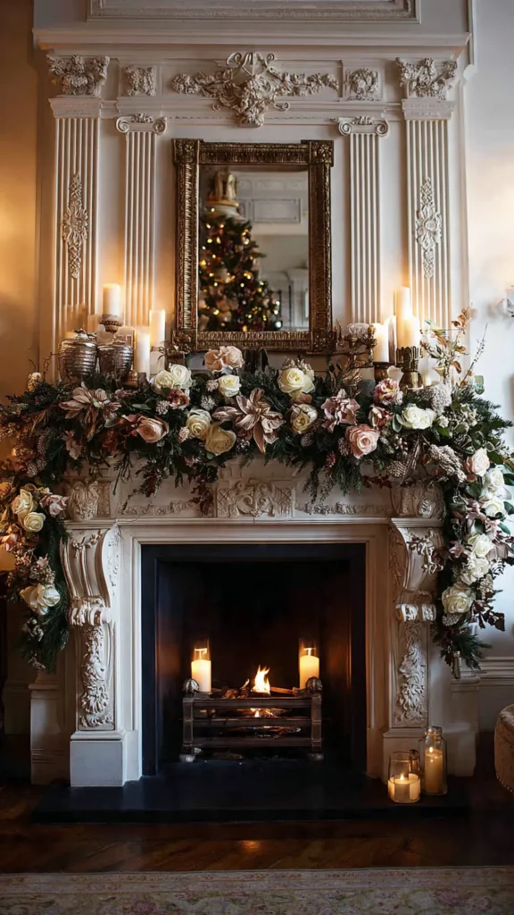 15 Holiday Mantel Decor Ideas for Festive Styling 3 gv2