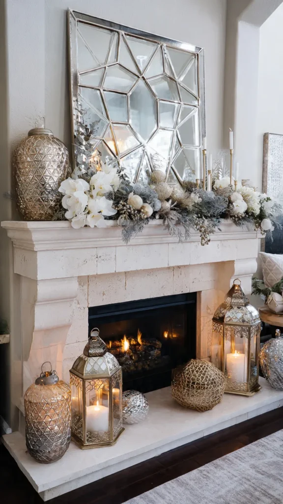 15 Holiday Mantel Decor Ideas for Festive Styling 8 gv7