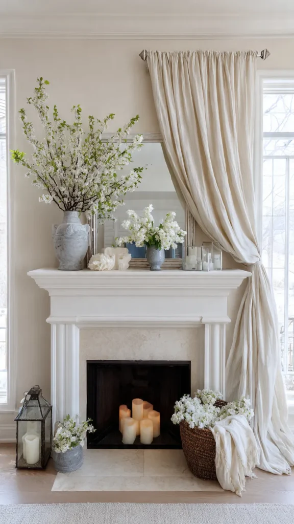 15 Spring Mantel Decor Ideas to Refresh Your Space 12 hv11 3
