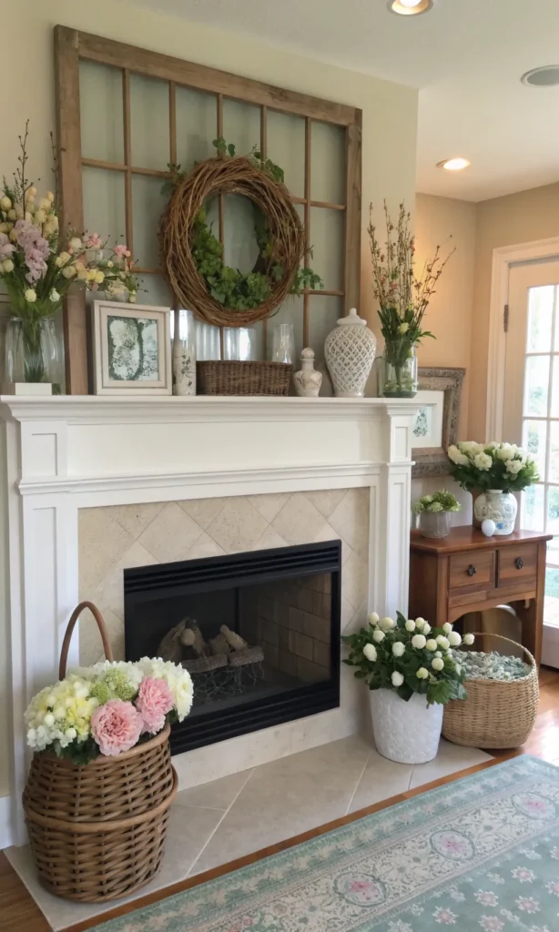 15 Spring Mantel Decor Ideas to Refresh Your Space 16 hv15 3