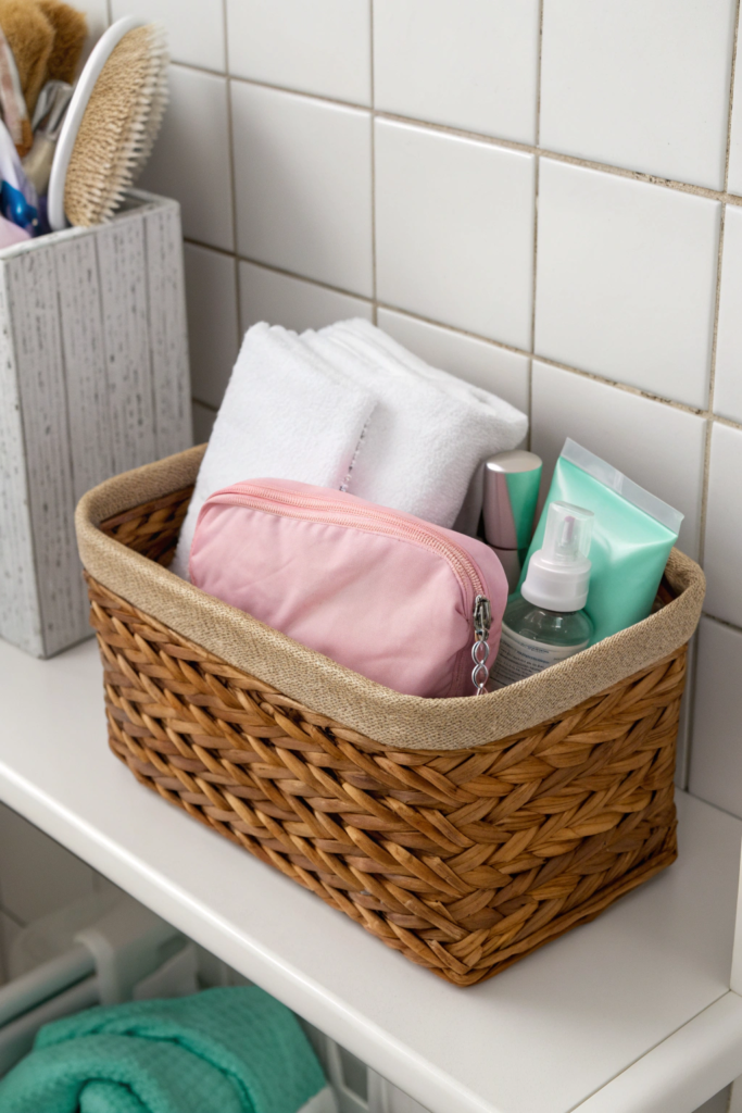 What To Put In Basket On Back Of Toilet: 15 Genius & Easy Ideas 4 idea 5 feminine hygiene products discreet storag