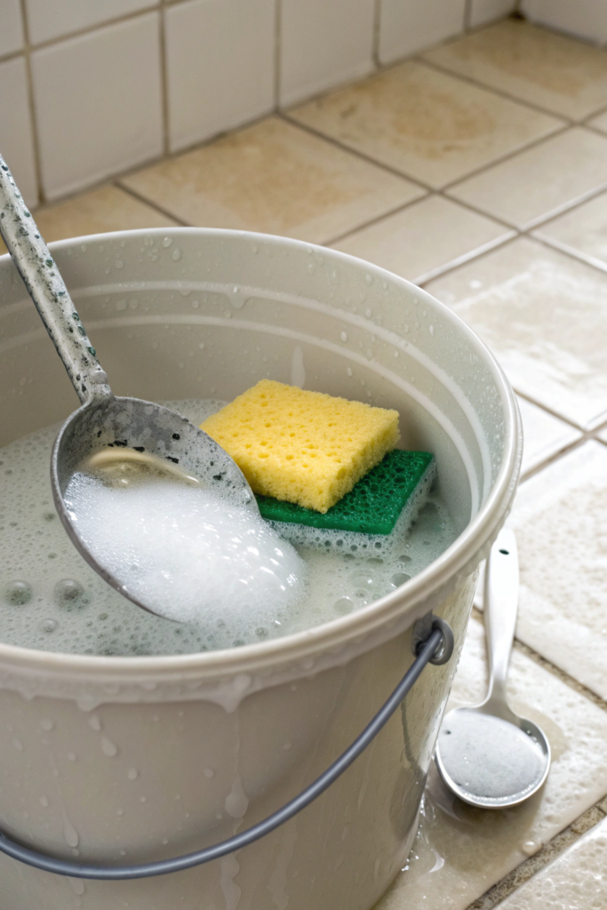 Budget vs Premium: Best Ways to Clean Your Bathroom Tiles 2 method 2 dish soap and warm water solution never