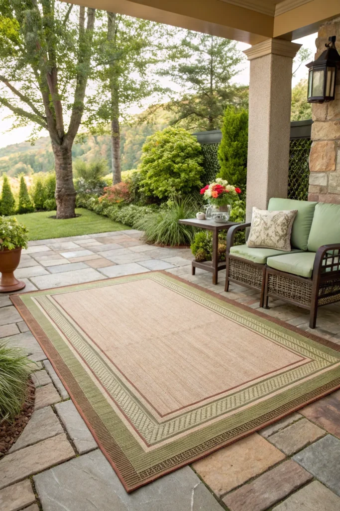 15 Outdoor Rug Ideas to Tie Your Patio Together 14 qc 13