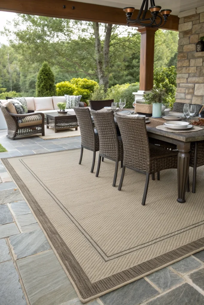 15 Outdoor Rug Ideas to Tie Your Patio Together 15 qc 14