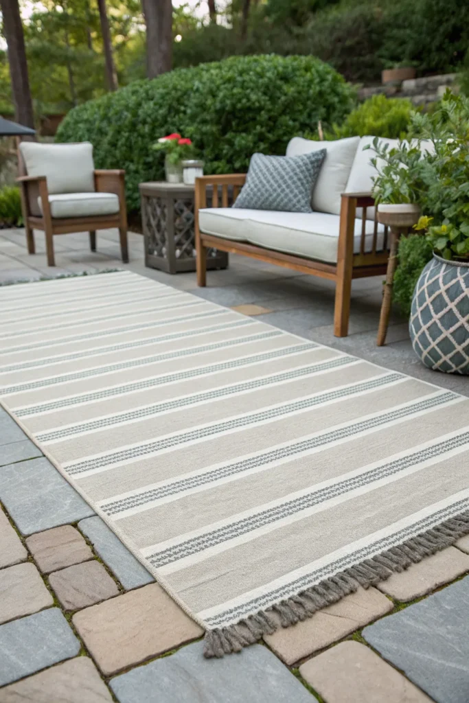 15 Outdoor Rug Ideas to Tie Your Patio Together 5 qc 4