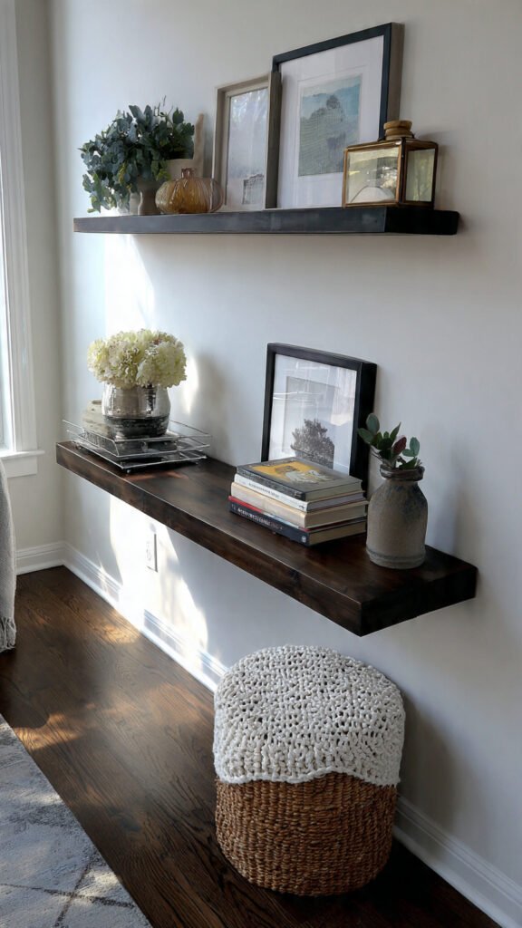 Budget vs Luxury Small Entryway Setup: Smart Ways to Organize Any Space 6 small console or shelf solutions floating wall