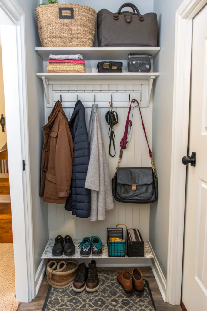 Small Entryway Organization Guide: Smart Solutions That Make Tiny Spaces Work Harder 3 step 2 define what belongs in a small entryway sm