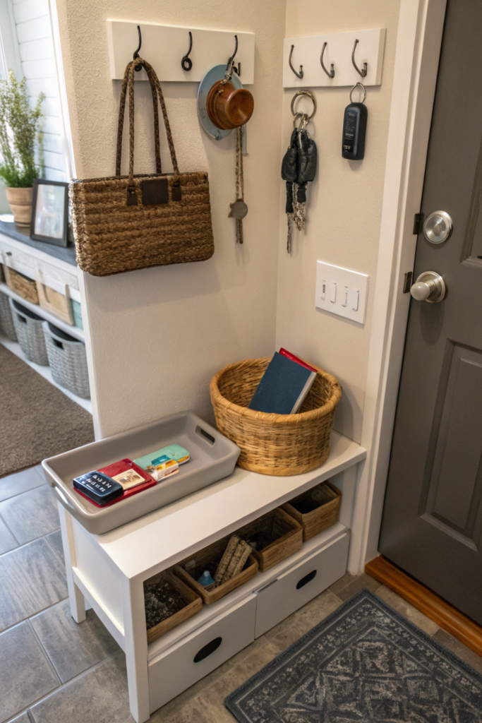 Get Rid of Entryway Clutter for Good: Simple Tricks That Really Work 7 step 5 add a simple drop zone for small items key