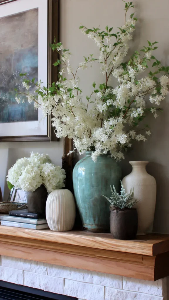 15 Summer Mantel Decor Ideas to Brighten Your Home 16 wa15