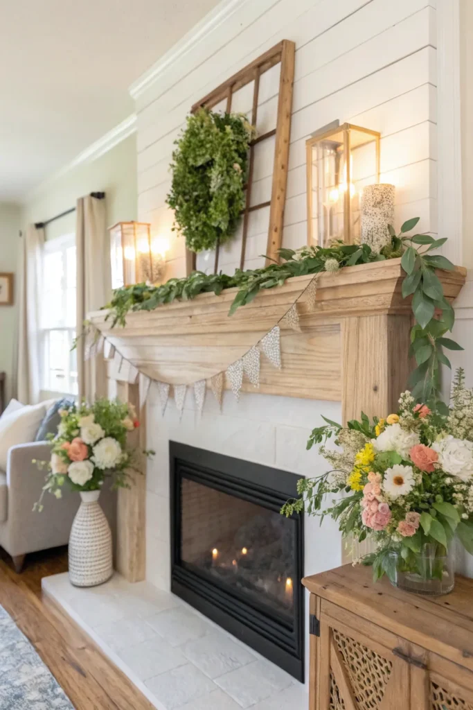15 Summer Mantel Decor Ideas to Brighten Your Home 5 wa4