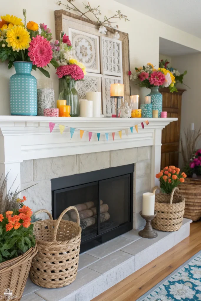 15 Summer Mantel Decor Ideas to Brighten Your Home 6 wa5
