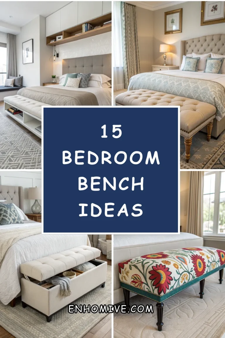 15 Bedroom Bench Ideas for Extra Seating and Storage