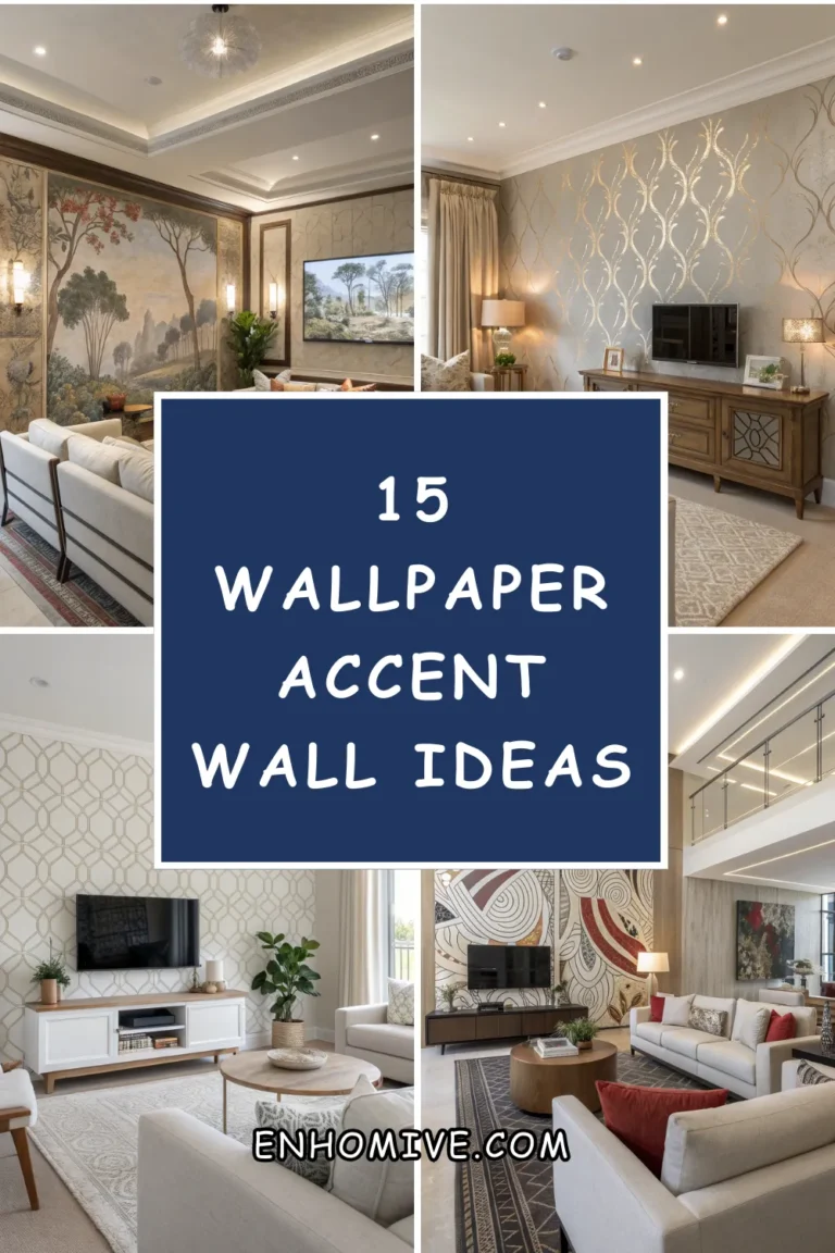 15 Wallpaper Accent Wall Ideas for Living Rooms