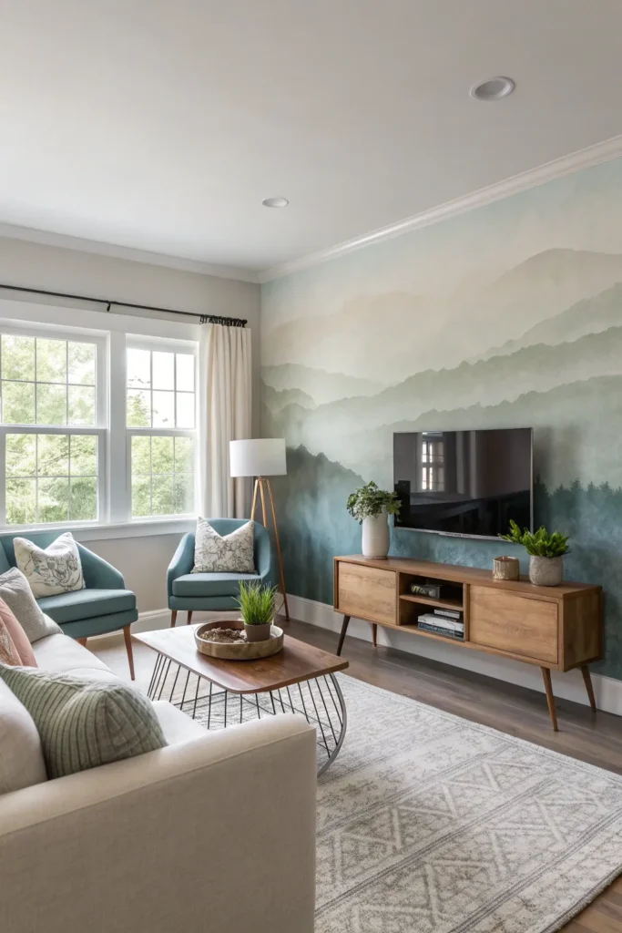 15 Wallpaper Accent Wall Ideas for Living Rooms 12 cv 11