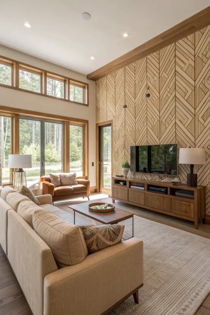 15 Wallpaper Accent Wall Ideas for Living Rooms 14 cv 13