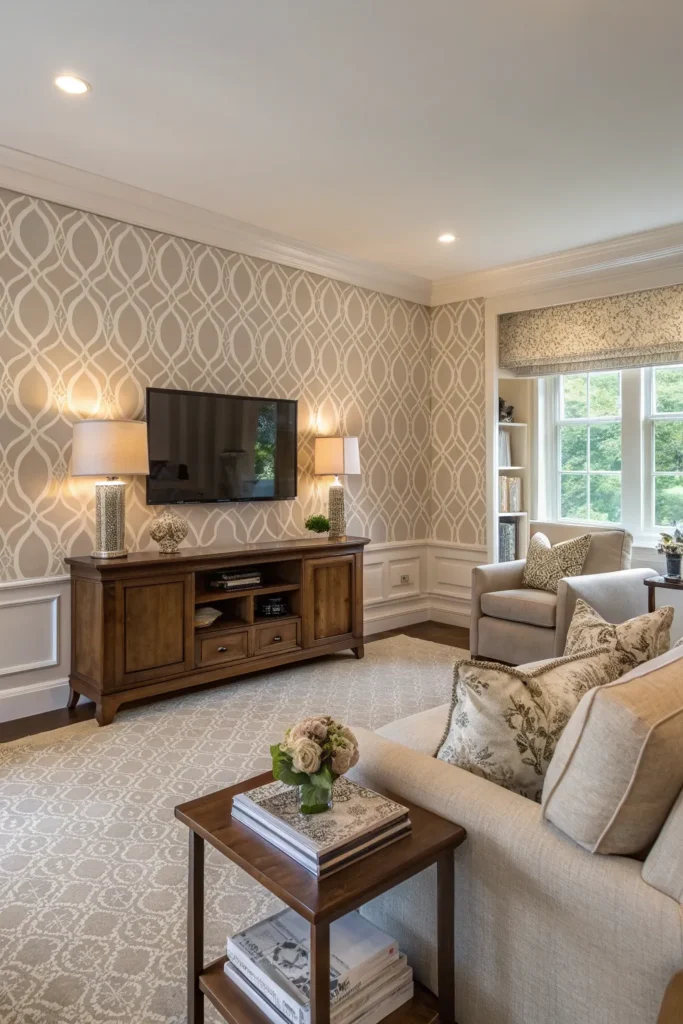 15 Wallpaper Accent Wall Ideas for Living Rooms 15 cv 14