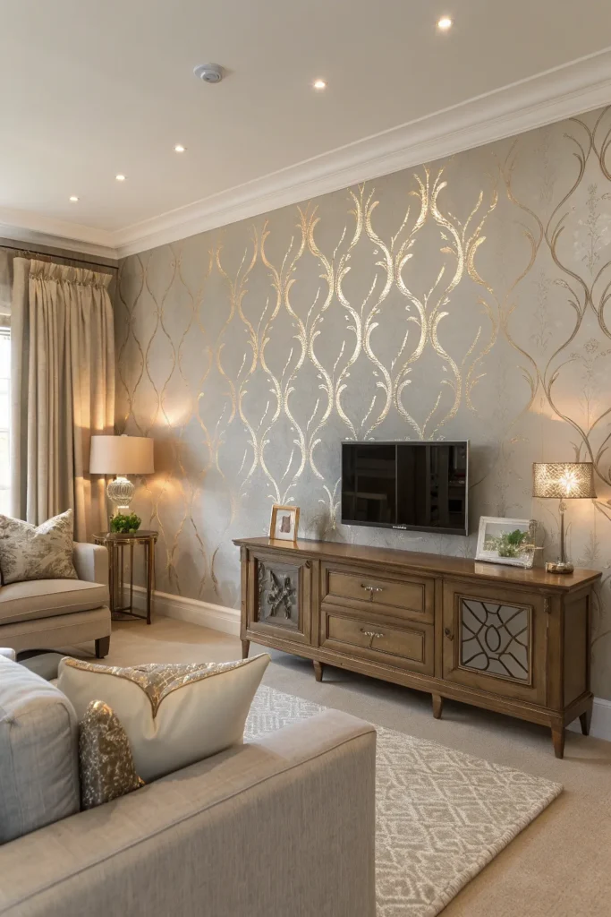 15 Wallpaper Accent Wall Ideas for Living Rooms 9 cv 8