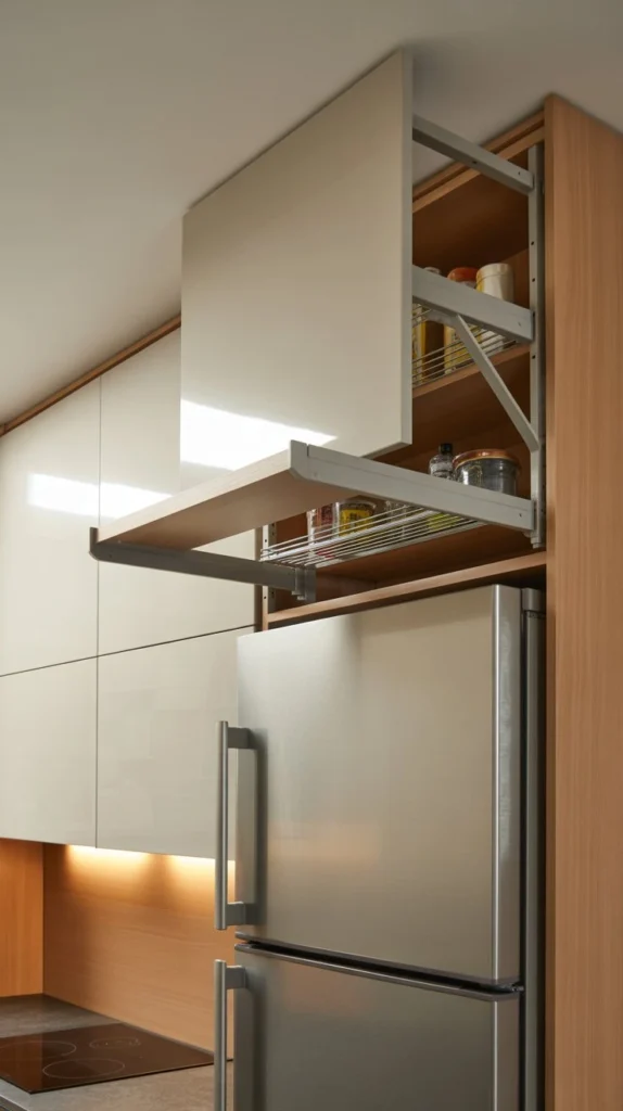 15 Above Fridge Cabinet Ideas to Maximize Storage 2 ki1