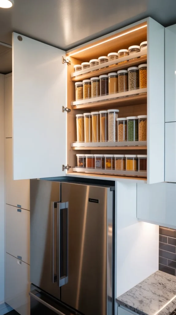 15 Above Fridge Cabinet Ideas to Maximize Storage 10 ki9