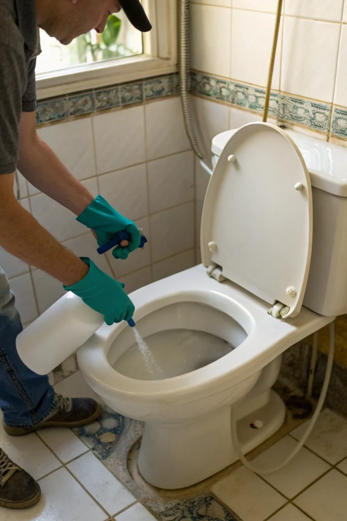 DIY vs Store-Bought Toilet Bowl Cleaners Compared 6 the works acid cleaner is cleaning the cleaning