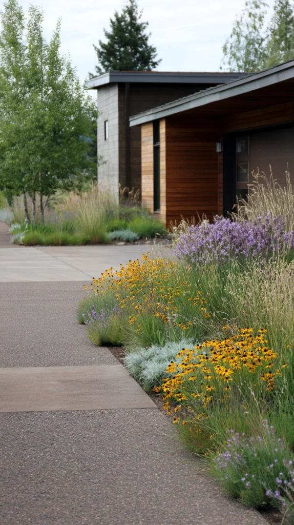 15 Driveway Border Landscaping Ideas: Elevate Your Home's First Impression 11 uh 10