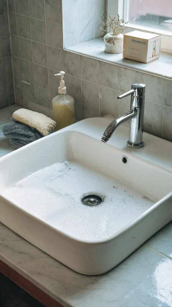 Clean Your Bathroom Sink FAST in Under 10 Minutes 4 zainy A bathroom sink minimal coated with a visible layer of 2b28f81e 68e4 499a b1df f554da8d7920 3