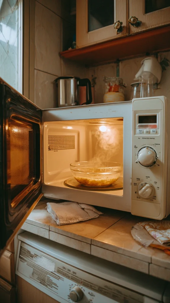 Deep Clean Your Microwave FAST Using Stuff You Own 6 zainy An open microwave with a faint greasy film on the inter 43c33c0c fd55 486f bcc1 3c782873db07 0