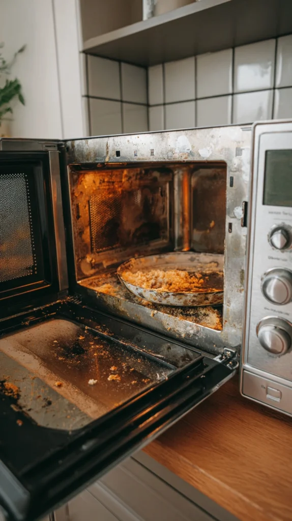 Deep Clean Your Microwave FAST Using Stuff You Own 3 zainy microwave beaing cleaned by baking soda using a scrub 3d500124 aecd 4297 a5a5 138d5dca3333 3