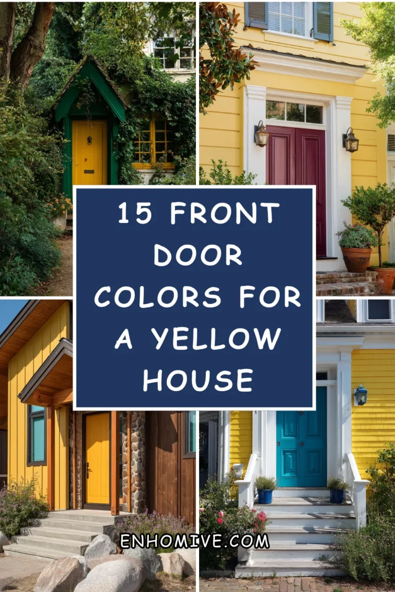 15 Front Door Colors for a Yellow House