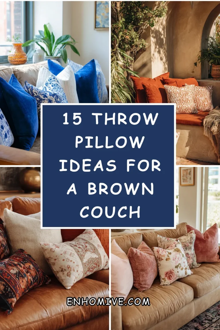 15 Throw Pillow Ideas for a Brown Couch