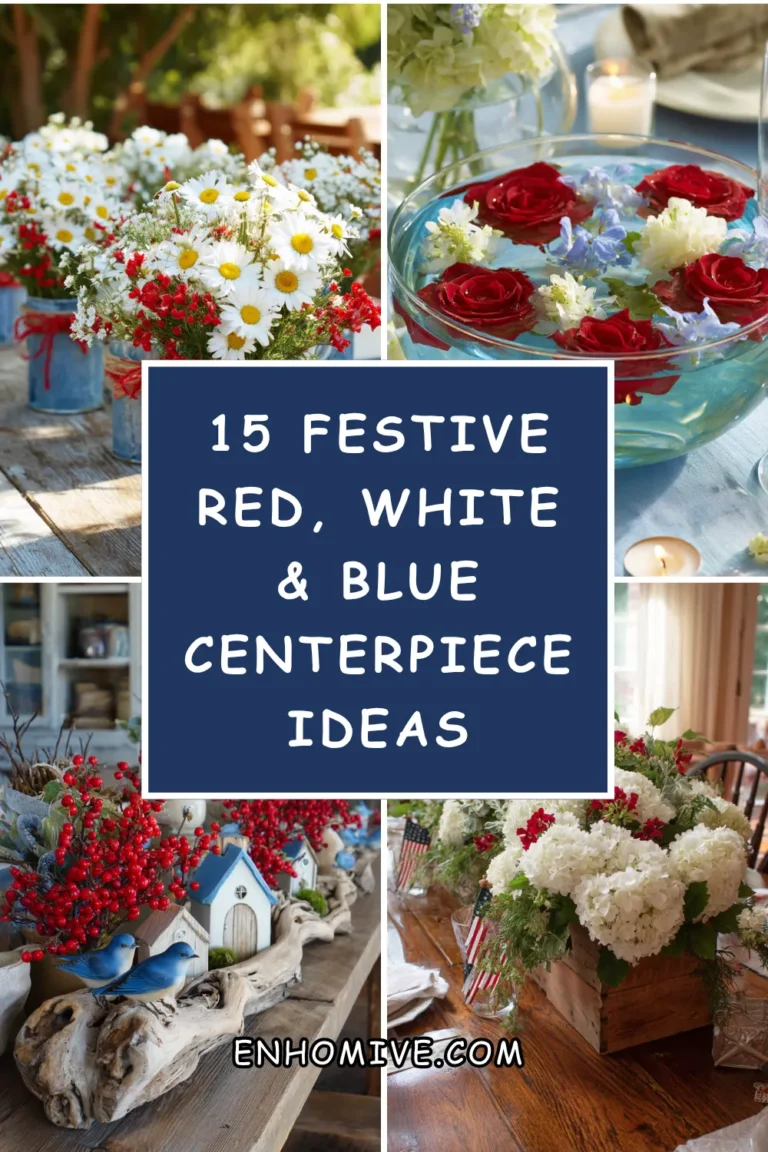 15 Festive Red, White & Blue Centerpiece Ideas for Your Memorial Day Gathering