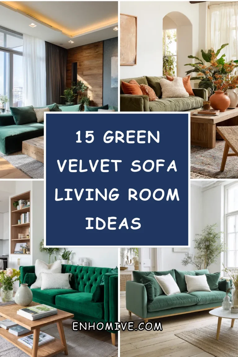 15 Green Velvet Sofa Living Room Ideas for a Rich Inviting Space